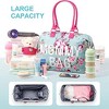 Itopfox Floral Mommy Bag 3-Piece Set, Large Capacity Waterproof Tote for Hospital, Travel, and Daily Use with Organizer Pouches (Blue Floral) - 4 of 4