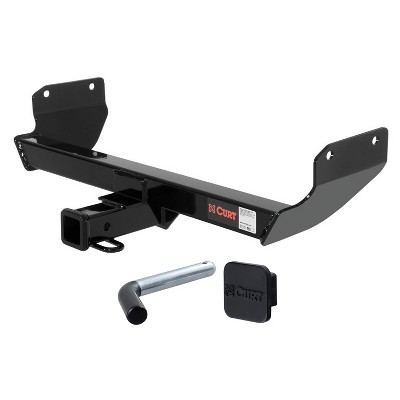 CURT 13065 Heavy Duty 2" Receiver Class 3 Trailer Towing Hitch w/ CURT 21510 Trailer 5/8" Hitch Pin Clip Set & CURT 22272 Rubber Tube Cover