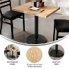 Flash Furniture Bennett Rectangular Solid Wood Commercial Indoor Tabletop with 18" Round Dining Height Rust-Resistant Cast Iron Base - 3 of 4