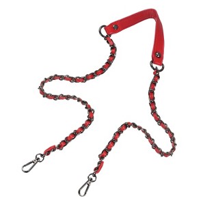 Unique Bargains Metal Corrosion-Resistant PU Leather Purse Flat Chain Strap - 1 of 4