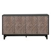 NicBex Console Table with 4 Convex Pattern Diamond Door Cabinet,Entryway Table with Handle Free Design,Couch Table for Living Room,Antique Brown - 4 of 4