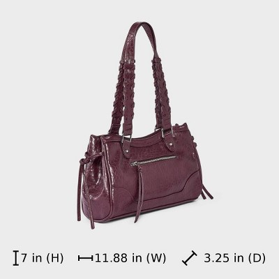 Сумки Wild Fable Whipstitch Handle Satchel - Wild Fable™ with Olivia Dayton Burgundy — фото 5