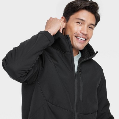 Men's Softshell Sherpa Jacket - All in Motion Navy Blue L