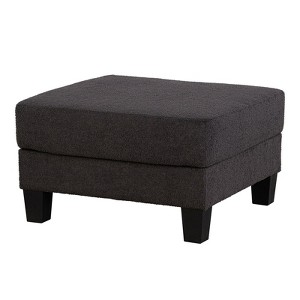 PAGED Storage Ottoman Contemporary Foot Stool Square Ottoman Foot Rest with Wooden Legs for Entryway, Bedroom - 1 of 4