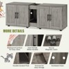 Litter Box Enclosure for 2 Cats, Cat House,Hidden Litter Box Enclosure Furniture,Wooden Enclosed Cat Litter Box Furniture,55”L x 17.7”W x 22.5”H - 3 of 4