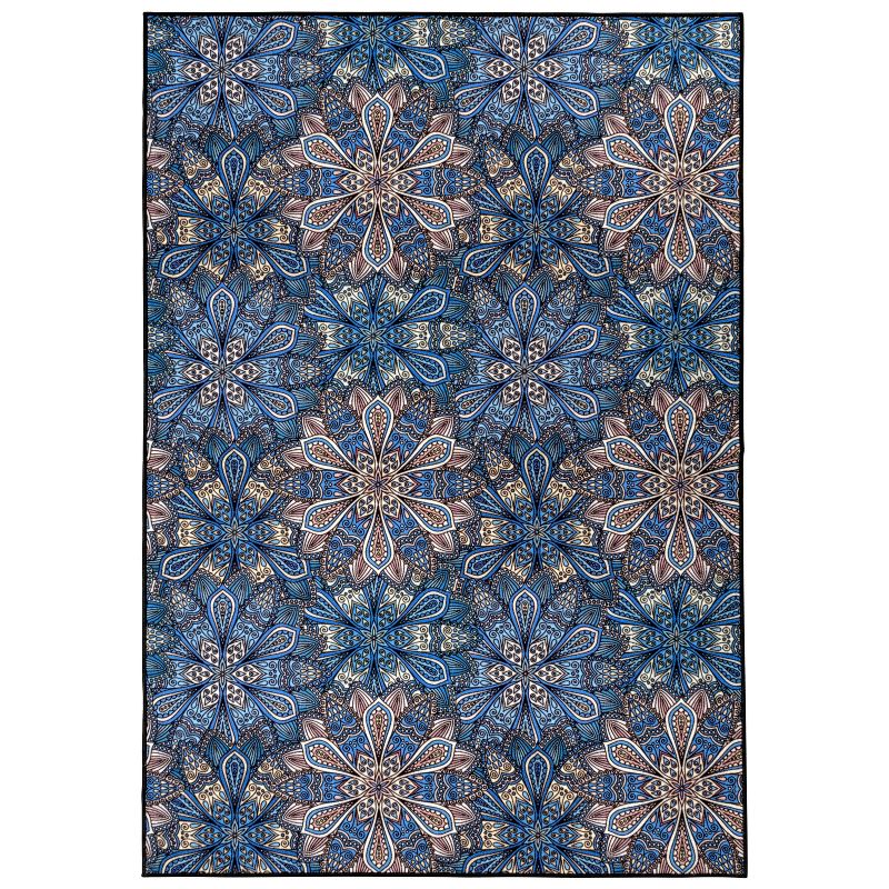 Floral Bohemian Non-Slip Washable Indoor/ Outdoor Area Rug by Blue Nile Mills, 1 of 7