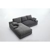 PAGED Modular Sectional L-Shaped 4-Seat Couch,Modern Minimalist Upholstered Installation-free Sofa for Living Room,2 PCS - 4 of 4