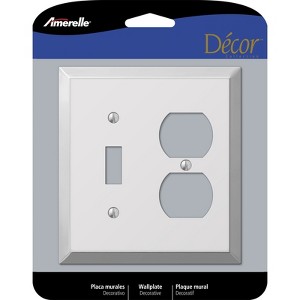 Amerelle Century Polished Chrome 2 gang Stamped Steel Duplex/Toggle Wall Plate 1 pk - 1 of 1