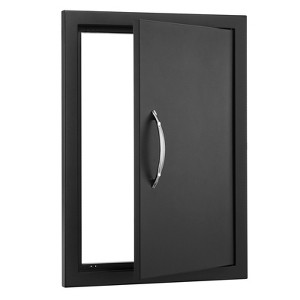VEVOR BBQ Access Door, 16W x 22H Inch Single Outdoor Kitchen Door, Cold Plate Flush Mount Door, Wall Vertical Door with Handle, for BBQ Island - 1 of 4