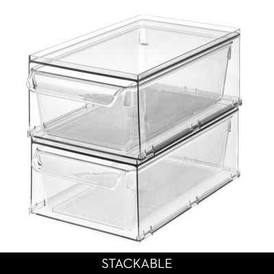 iDESIGN Stackable Kitchen Storage Drawer - Set of 4 - Clear — фото 8