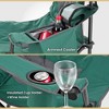 Arrowhead Outdoor Portable Folding Camping Quad Chair w/ 6-Can Cooler, Heavy-Duty Carrying Bag, Supports up to 450lbs (Forest Green) - 3 of 4