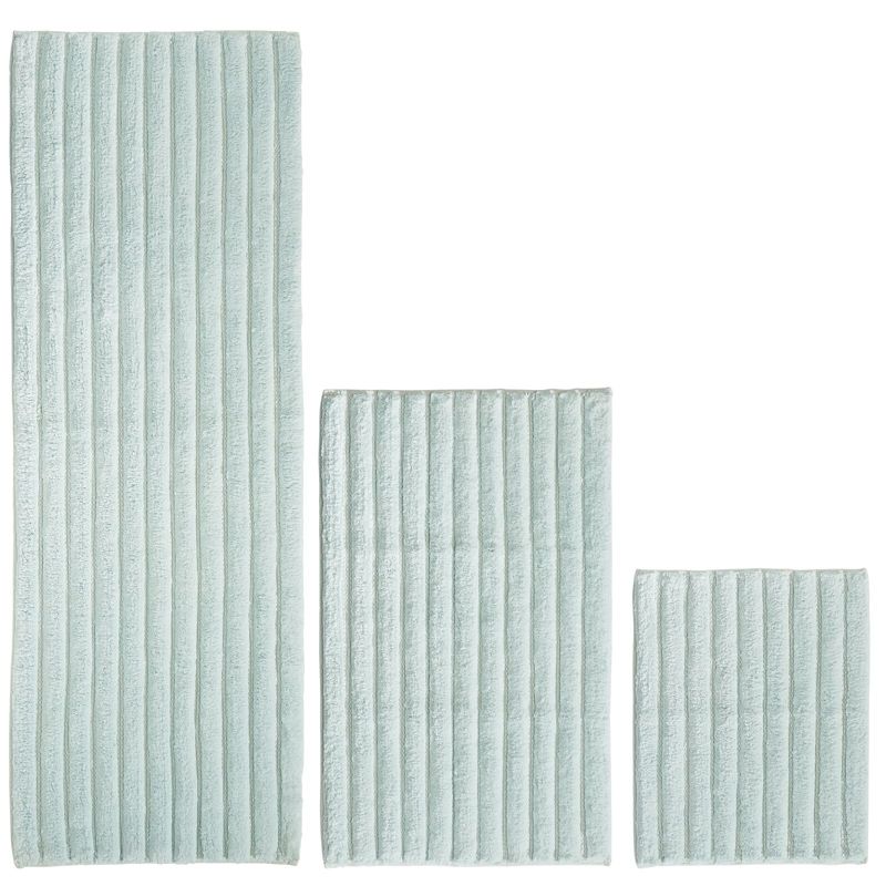 mDesign Soft Cotton Spa Mat Rug for Bathroom, Varied Sizes, Set of 3, 1 of 9