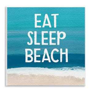 Stupell Industries Eat Sleep Beach Painting Wall Plaque Art - 1 of 4