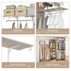 GlasFlength Closet System Sets Modern Closet Cabinet with Shelves, for Living Room, Dining Room, Beige, 109"*47"*24" - 2 of 4