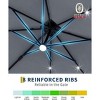 10ft Heavy Duty Cantilever Patio Umbrella with Solar LED Lights and Weighted Base, 2-Tier Aluminum Offset Outdoor Umbrella with 360-Degree Rotation - 3 of 4