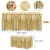 Unique Bargains Adhesive Metallic Tassels Disposable Wedding Party Table Skirts 6 Pcs - 2 of 4