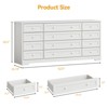 Wooden Dressers for Bedroom with 12 Drawers, Wide TV Stand Dresser for 65 Inch TV, Chest of Drawers,Wood Modern Clothes Storage Organizer for Hallway - 3 of 4