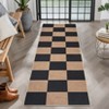 Washable Modern Living Room Rugs, Gingham Check Non Slip Bedroom Carpet, Geometric Checkered Indoor Floor Rugs for Dining Room - 2 of 4