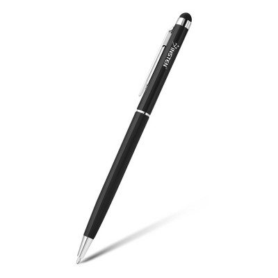 Insten 2-in-1 Universal Touchscreen Stylus & Ball Point Pen Compatible with iPad, iPhone, Chromebook, Tablet, Samsung, Touch Screens, Black