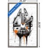 Trends International Star Wars: Saga - Falcon Black And Orange Framed Wall Poster Prints - 3 of 4