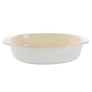 Crock Pot Artisan 2.5 Quart Oval Stoneware Casserole in White