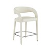 Meridian Furniture,Sylvester Cream Vegan Leather Stool - 3 of 4