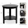 Kate and Laurel Foxford Round Wood Side Table, 22x22x24, Black - image 2 of 4