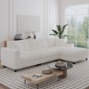 GDFStudio Congreve 114.5'' Corduroy L-Shape Sectional Sofa with Storage Armrests - 2 of 4