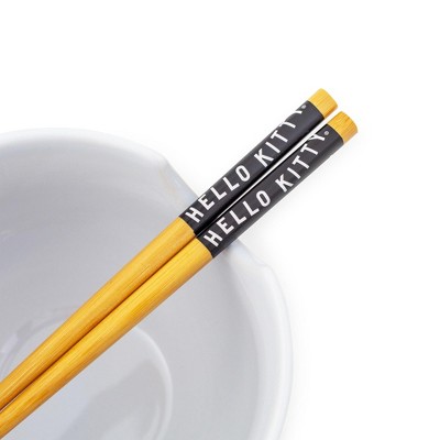 Hello Kitty Halloween Ceramic Soup Bowl with Chopsticks