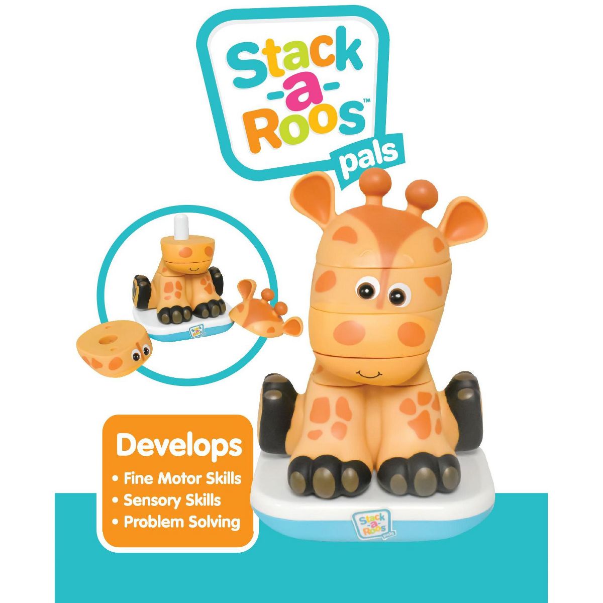 Stack-A-Roos Jungle Animal Stacking STEM Toy for Toddlers - thumbnail 3