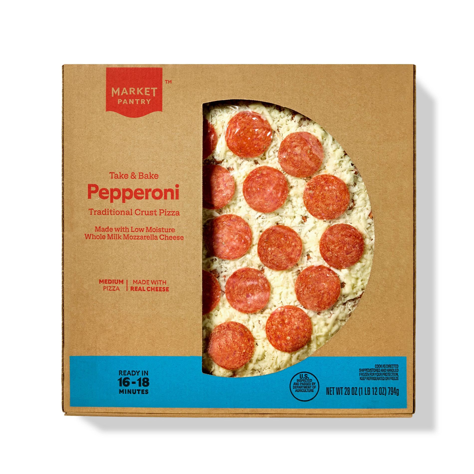 Take & Bake Pepperoni Traditional Crust Pizza -  Market Pantry™