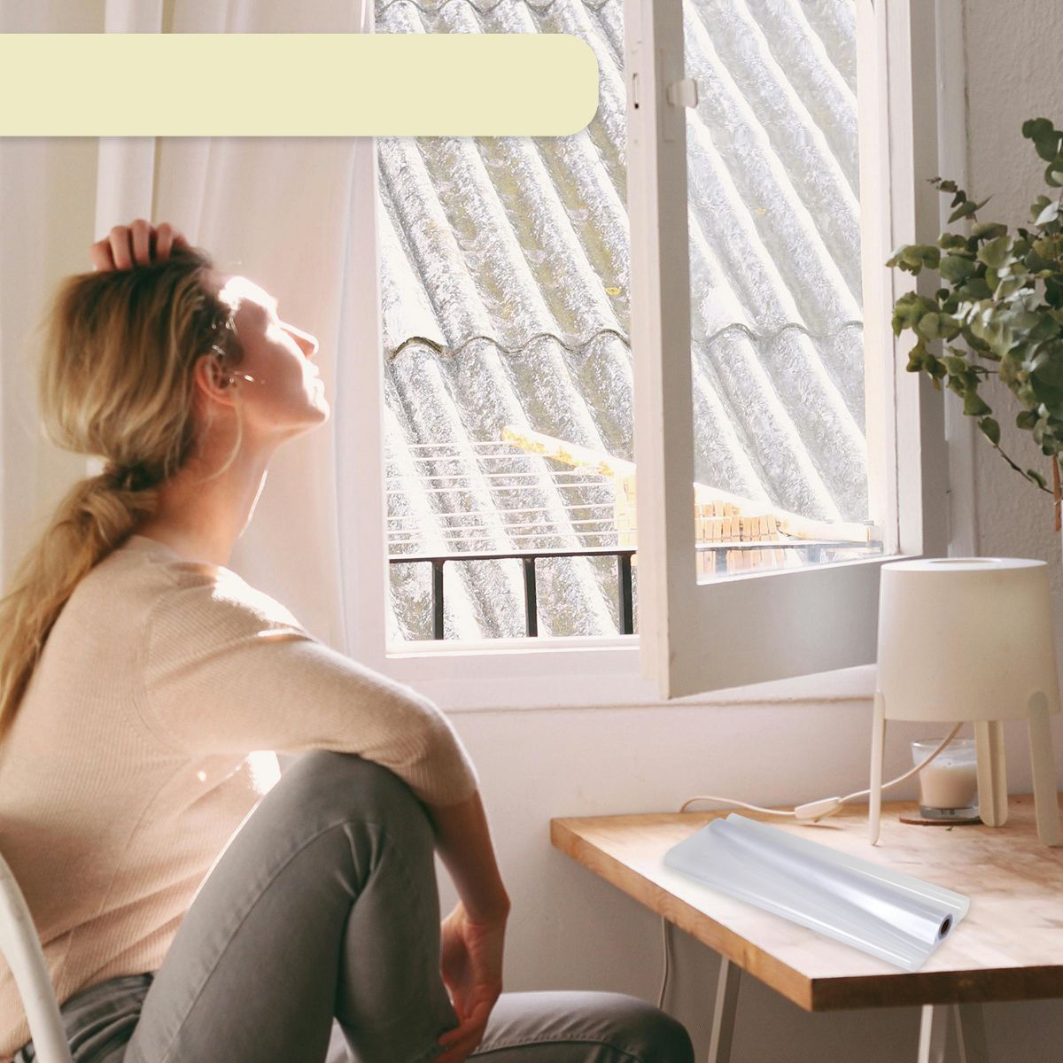 Unique Bargains Window Privacy Film Clear 157.48"x17.72" 1 Pc - thumbnail 3