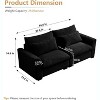 Christopher Knight Home Jay Modern 86.6" W Corduroy Loveseat with Lumbar Pillows - 3 of 4