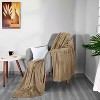 Attop Fleece Blanket Queen Size Camel 300GSM Luxury Fuzzy Soft Anti-Static Microfiber Bed Blanket - 3 of 4