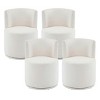 Set of 4 Swivel Upholstered Dining Chairs, Modern Accent Bucket Chairs, Stylish Side Chairs for Dining Room, Kitchen, or Living Room-Panipeachy - 2 of 4