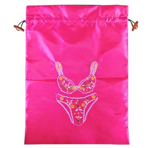 Wrapables Silk Embroidered "Bra & Panties" Lingerie Bag - 1 of 4