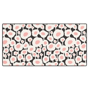 Heather Dutton Poppy Dot Retro Floral Black Desk Mat - Deny Designs - 1 of 4