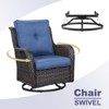 Belord 8PCS Wicker Patio Furniture Set, Outdoor Conversation Set with 2 Swivel Rocker Chairs, 1 Patio Couch, 1 Coffee Table, 2 Ottomans, 2 Side Table - 3 of 4