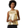 INSPIRE CHIC Women's Party Shiny Sleeveless Keyhole Back Club Metallic Tank Top - 3 of 4
