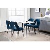 Modern Velvet Upholstered Dining Chair Set of 2 with Nailhead Trim and Gold Tipped Metal Legs for Kitchen or Dining Room-Baofuwish - 2 of 4