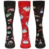 MeMoi Men's 3 Pair Pack Holiday Novelty Crew Socks Black 10-13 - 2 of 4
