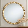 Uttermost Ilium 34" x 34" Gold Scalloped Bone Round Wall Mirror - 2 of 4