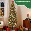 7.5Ft Slim Pre-Lit Artificial Christmas Tree, Perfect Holiday Decoration for Home, Office, and Seasonal Celebrations, Easy Setup and Maintenance - 3 of 4