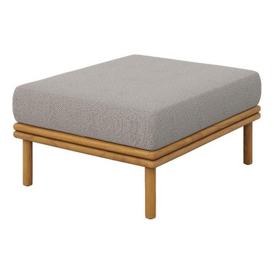 Modway Wren Outdoor Patio Teak Wood Ottoman