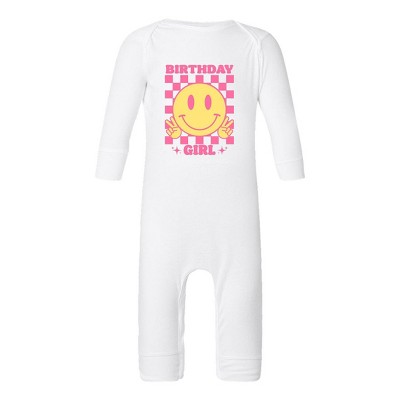 The Juniper Shop Birthday Girl Checkered Baby Romper