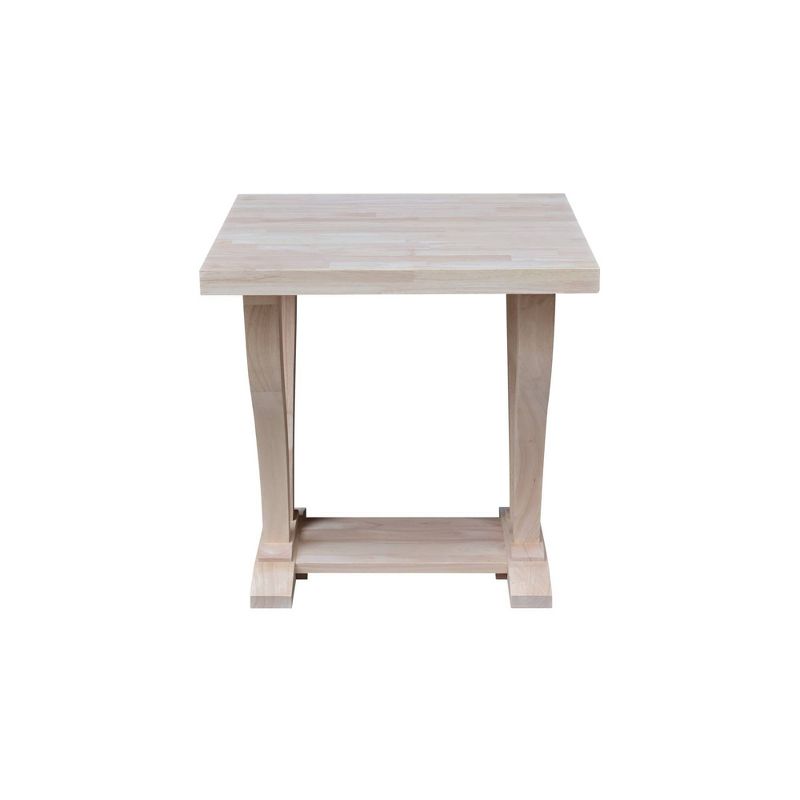 Lacasa Solid Wood End Table Unfinished - International Concepts, 3 of 7