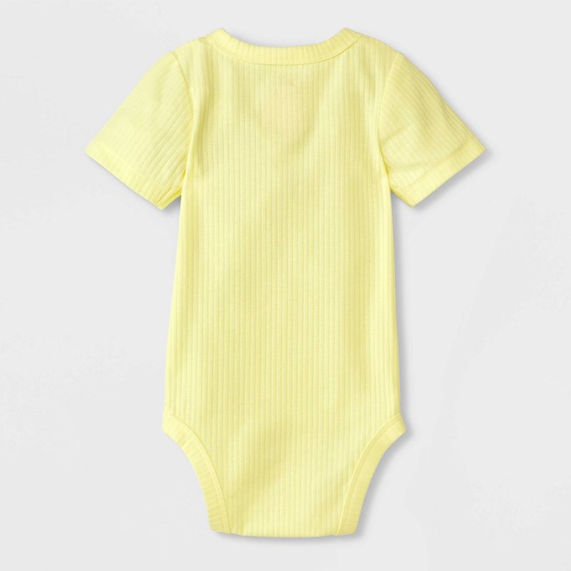 Baby Solid Henley Bodysuit - Cat & Jack™ Yellow, 3 of 6