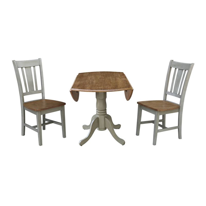 42" Mase Dual Drop Leaf Table with 2 San Remo Side Chairs - International Concepts, 5 of 9