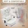 Big and Tall Office Chair with Footrest - Efomao High Back Executive Desk Chair with Wide Seat, Adjustable Armrests, Ergonomic Computer Chair, White - 2 of 4