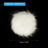 Unique Bargains Fluffy Soft Elastic Faux Fur Pom Poms for Hats DIY Scarves 6 Pcs - 2 of 4